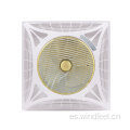 Circulador de aire del ventilador de techo falso de 14 &quot;16 pulgadas con luz LED Control remoto Alerta sónica de luz de 3 colores